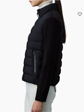 Mackage Black Oceane mixed media Jacket